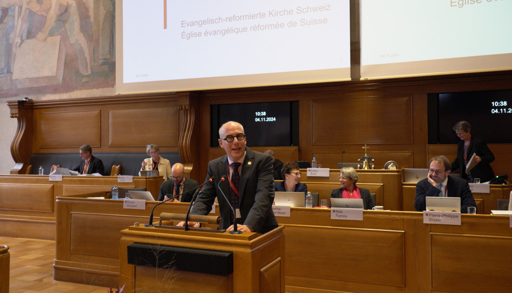 Gilles Cavin, l’ancien président des protestants valaisans, a été élu à Berne, ce lundi 4 novembre, président du Synode (Parlement) de l’Eglise évangélique réformée de Suisse. / EERS