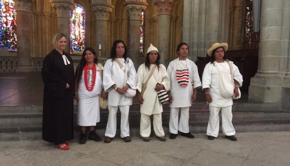 Une délégation d&#039;Indiens Kogis visitent la Cathédrale de Lausanne. / ©Laurence Villoz