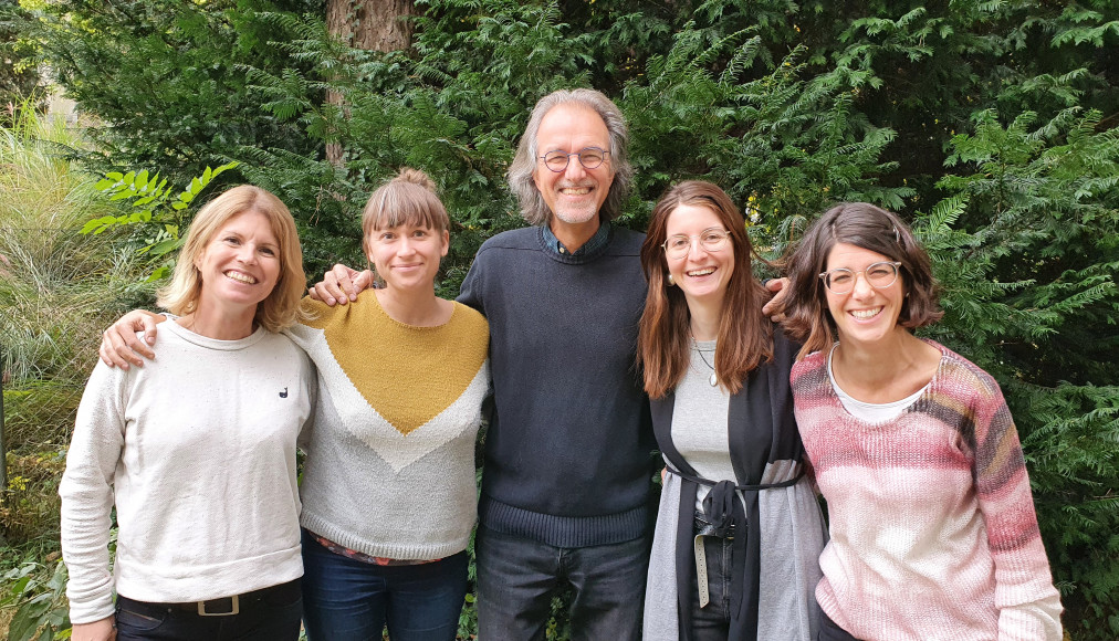 L’équipe du Laboratoire de transition intérieure: Dorothée Thévenaz Gygax, Natacha Forte, Michel Maxime Egger, Alexia Rossé, Hélène Bourban / © PPP