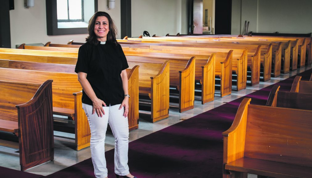 Rima Nasrallah, pasteure au centre de Beyrouth. / © Sophie Woeldgen