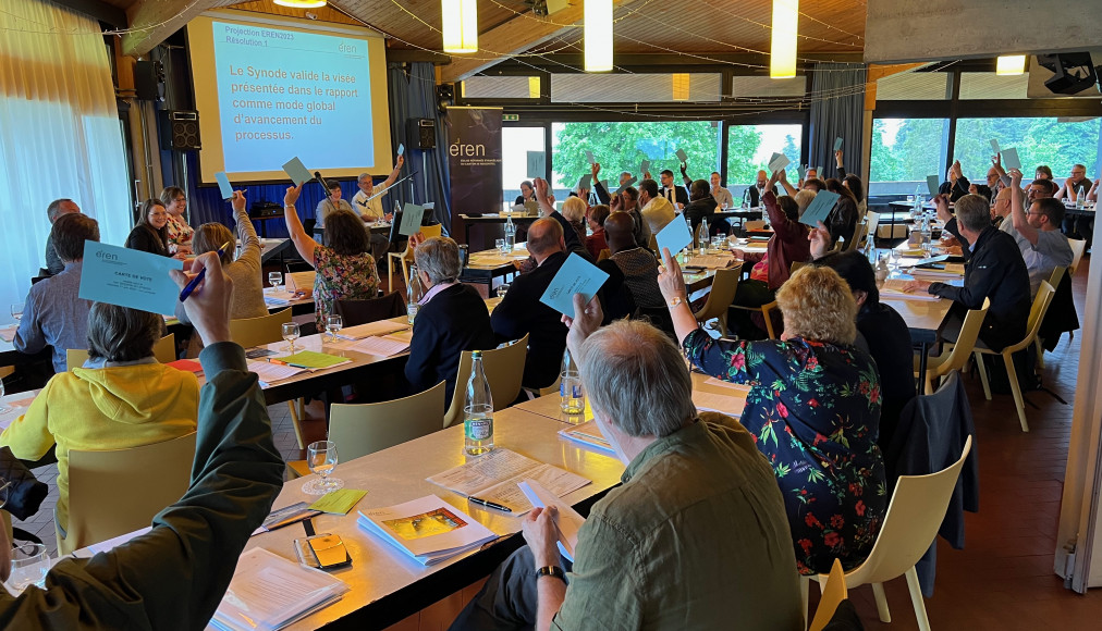 Les délégués au Synode de l&#039;Église réformée du canton de Neuchâtel se sont réunis le 1er juin au Louverain. © DR / Les délégués au Synode de l&#039;Église réformée du canton de Neuchâtel se sont réunis le 1er juin au Louverain. © DR