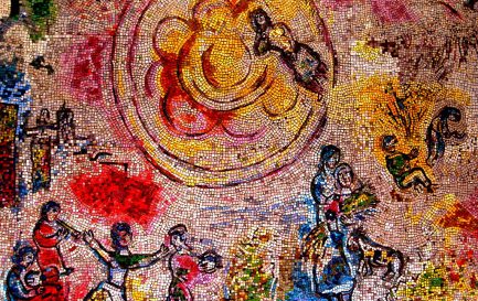 Mosaïque &quot;Les quatre saisons&quot; de Marc Chagall (1974) / ©Peterfitzgerald, CC BY-SA via Wikimedia Commons