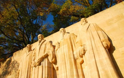 Symbole du protestantisme, le mur des réformateurs à Genève. / IStock